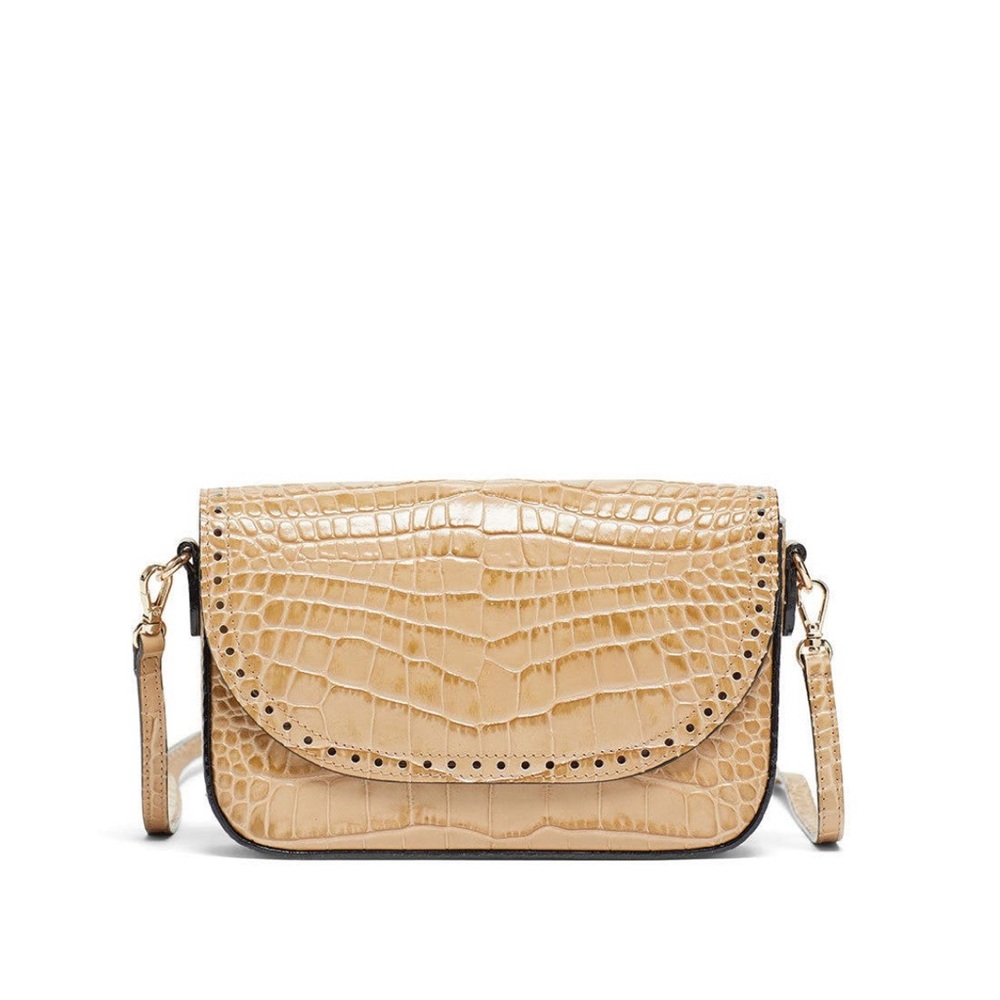 Rachel Comey Jules Mini Satchel Handbag / Crossbody Bag - Croc Embossed Leather